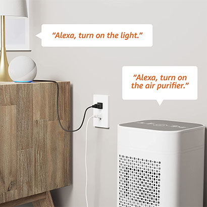 image showing example of using the Amazon smart electrical outlet
