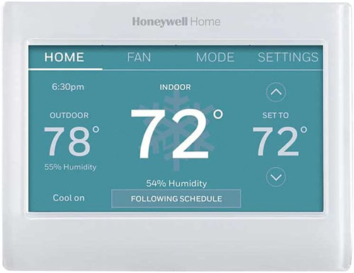 Image of a Honeywell smart thermostat, another product that can give you the best Alexa home setup