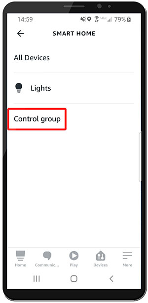 Alexa routine depicting control groups