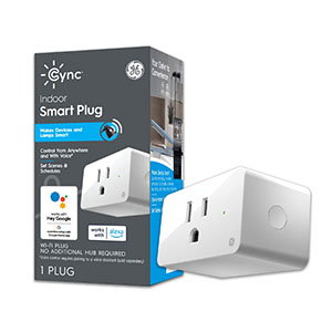 Picture of a GE smart plug.